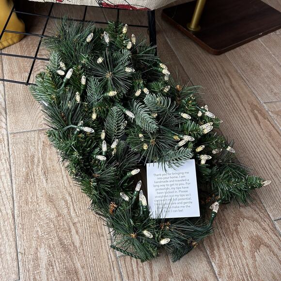 Bethlehem Lights 36" Prelit Swag w/ Color Flip LEDs Green Holiday Decor - Picture 5 of 12